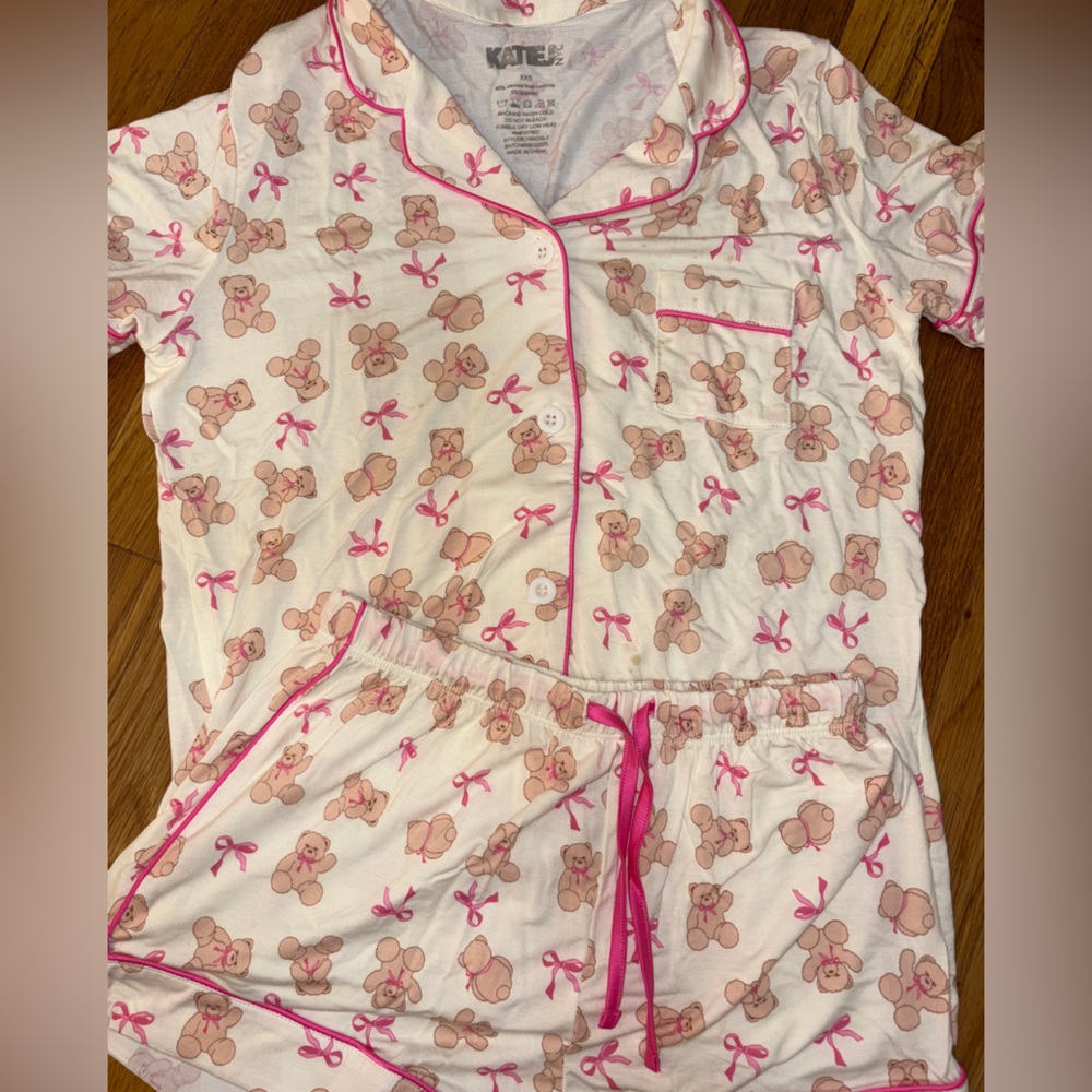 Katie J NYC Teddy Bear Pajama Set